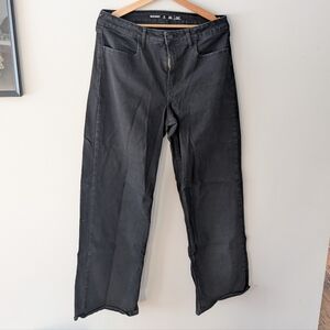 Old Navy Charcoal Wide Leg Jeans